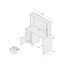 Ver mais imagens de Penteadeira Luisiana com Espelho e 2 Gavetas - Branco
