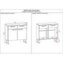 Ver imagem 4 de Balcão de Cozinha Ambiente Nala Nogueira Off White Ripado - Kits Paraná