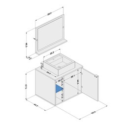 Conjunto para Banheiro Suzano com Espelho e 1 Porta - Branco - 4 Conjunto para Banheiro Suzano com Espelho e 1 Porta - Branco - 4