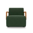 Ver imagem 5 de Poltrona Sala de Estar Braço de Madeira Hellen Veludo Verde Musgo K01 - D'Rossi