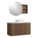 Ver imagem 1 de Conjunto Gabinete Suspenso para Banheiro Luna 2p 100cm