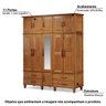 Guarda-Roupa Orion com 11 Portas e 4 Gavetas - Cedro - 6