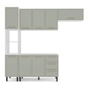 Ver imagem 2 de Armário de Cozinha Modulada Completa 4 Peças 240cm sem Tampo 100% Mdf Amara Politorno Móveis