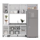 Ver imagem 4 de Armário de Cozinha Modulada Completa 4 Peças 240cm sem Tampo 100% Mdf Amara Politorno Móveis