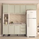 Ver imagem 1 de Armário de Cozinha Modulada Completa 4 Peças 240cm sem Tampo 100% Mdf Amara Politorno Móveis