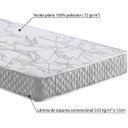 Ver imagem 3 de Colchão Solteiro Ecoflex Espuma D23 Ecoline 88x188x12 - Cinza