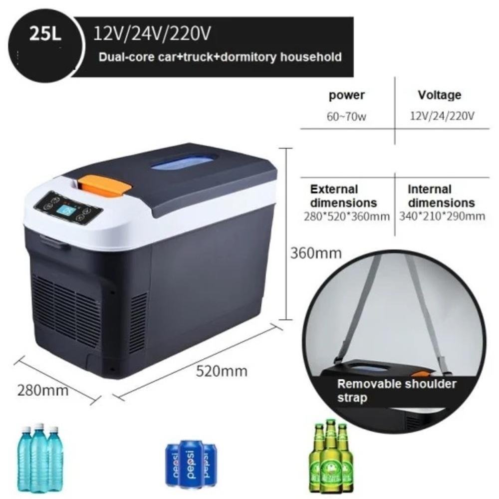 Cooler 2 em 1 Resfria e Aquece Refrigerador 25 Litros Multiuso Carro Casa Trivolt - 7