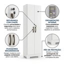 Ver imagem 4 de Armário Multiuso 2 Portas com Chave e Pés Versatile Branco