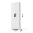Ver imagem 3 de Armário Multiuso 2 Portas com Chave e Pés Versatile Branco