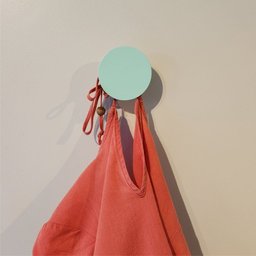 Gancho Bola de Parede 7cm em Metal - Verde Menta - 2