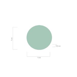 Gancho Bola de Parede 7cm em Metal - Verde Menta - 3