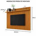 Ver imagem 4 de Painel para TV Suspenso com Detalhe Ripado Classic 1,80 x 1,35 - Nature