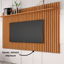 Ver imagem 6 de Painel para TV Suspenso com Detalhe Ripado Classic 1,80 x 1,35 - Nature