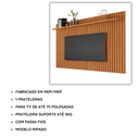 Ver imagem 5 de Painel para TV Suspenso com Detalhe Ripado Classic 1,80 x 1,35 - Nature