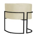 Ver imagem 4 de Poltrona Luana Suede Marfim Base Preto Sala Luxo - Fm