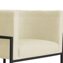 Ver imagem 5 de Poltrona Luana Suede Marfim Base Preto Sala Luxo - Fm