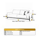 Ver imagem 3 de Sofá Fixo Magnus 3 Lugares Luxo 210cm