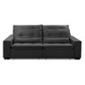 Sofa Retratil Reclinavel 2 Lugares 1,90m Atlantis Veludo Cinza Grafite Lansofbr Lansof Brasil - 4
