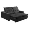 Sofa Retratil Reclinavel 2 Lugares 1,90m Atlantis Veludo Cinza Grafite Lansofbr Lansof Brasil - 2