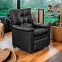 Ver imagem 1 de Poltrona do Papai Reclinável Imperador Couro Facto Preto - Sofa Store