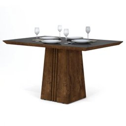 Conjunto Mesa Paris 120x90 Trufa Preto 4 Cadeiras Laura Linho Urbano DJ Móveis - 2 Conjunto Mesa Paris 120x90 Trufa Preto 4 Cadeiras Laura Linho Urbano DJ Móveis - 2