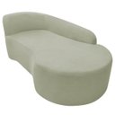 Ver imagem 5 de Kit Divã Recamier Orgânico França 140cm Lado Direito e Poltrona Amore Bouclé