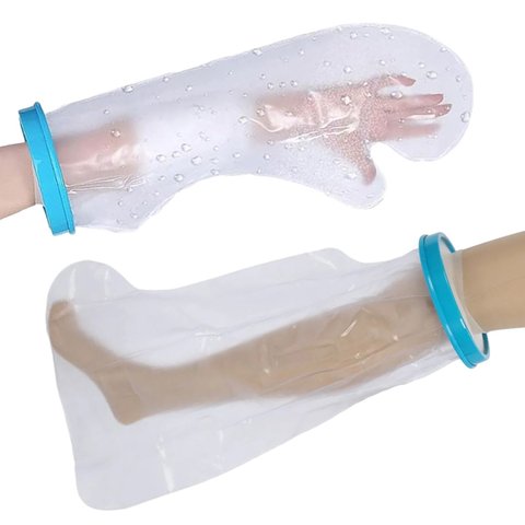 Capa Protetora Gesso Curativos Banho Kit Luva Bota Pos Cirurgico Protetor de Feridas Impermeavel Cic