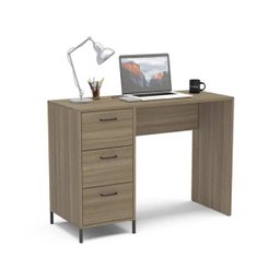 Mesa para Computador 3 Gavetas Santa Monica Castanho Politorno - 2