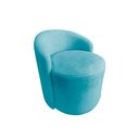 Ver imagem 3 de Kit 2 Poltronas Decorativa Yara Orgânica Veludo Azul Turquesa