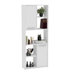 Estante para Escritório 2 Portas Jurere Branco Politorno - 1 Estante para Escritório 2 Portas Jurere Branco Politorno - 1