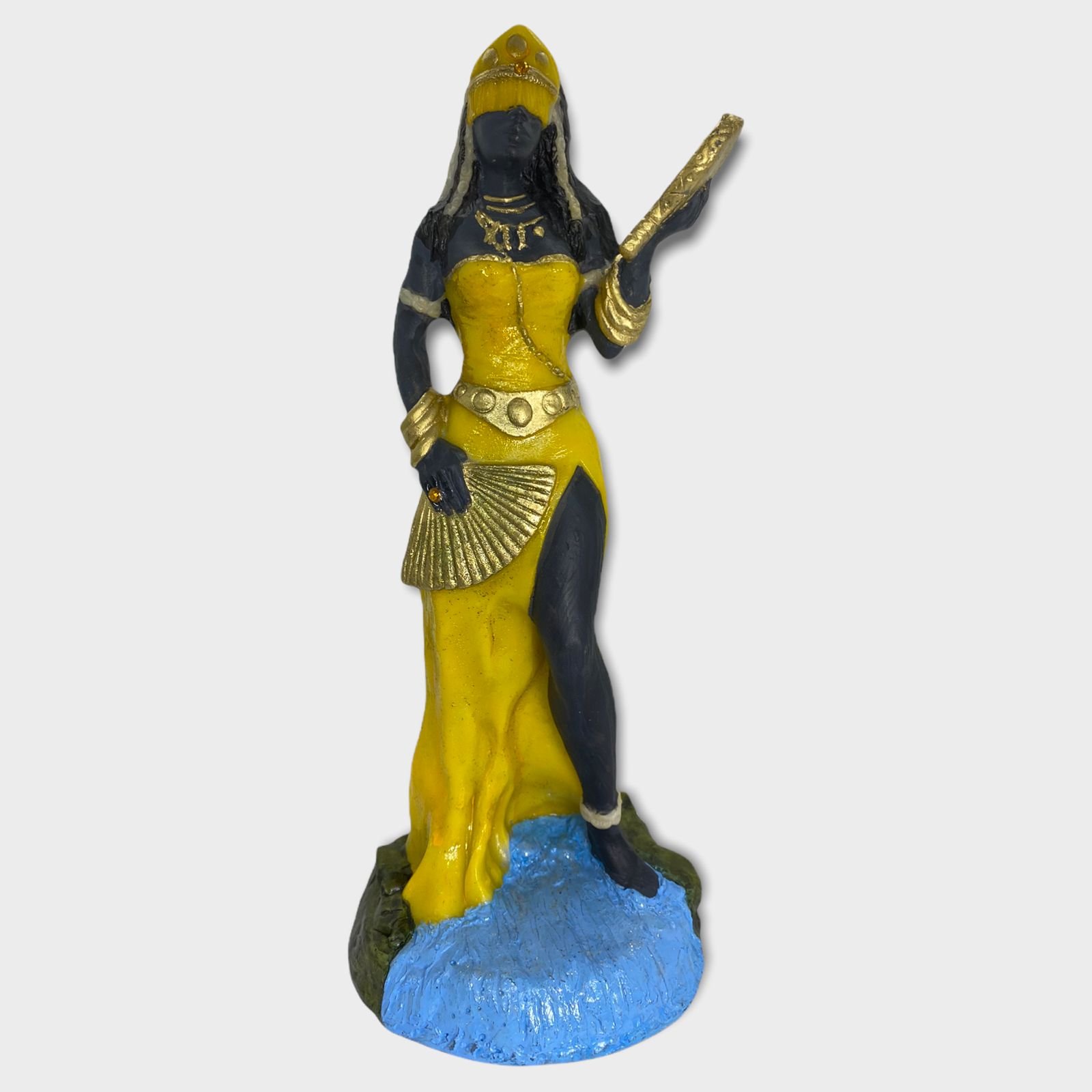Escultura Oxum Amarela 23 cm em resina - 1