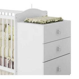 Berço Cômoda Infantil Satriani Branco Moveis Estrela - 2