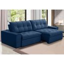 Ver imagem 2 de Sofá Retrátil Reclinável 3 Lugares 250cm Argon F05 Veludo Azul - Mpozenato