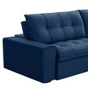 Ver imagem 5 de Sofá Retrátil Reclinável 3 Lugares 250cm Argon F05 Veludo Azul - Mpozenato