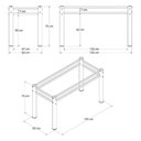 Ver imagem 5 de Pé Base De Mesa Jantar Para Tampos Pedra Granito Vidro 1,20