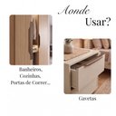 Ver imagem 6 de Kit 30 Puxadores Cava Wave 30cm Ouro Envelhecido Alumínio para Cozinha e Guarda-Roupa
