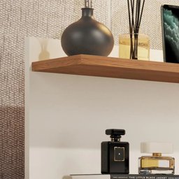 Mesa de Cabeceira Retro com Gaveta Prateleira Criado Quarto Várias Cores - 4