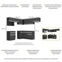 Ver imagem 5 de Armário De Cozinha Completa De Canto Preto/branco