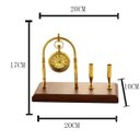Ver imagem 4 de RELÓGIO DE MESA DECORATIVO METAL/MADEIRA DOURADO 20x10x17cm
