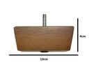 Ver imagem 3 de Kit 4 Pés Diamante Ipê Claro 4cma 10cm Sofá Alta Qualidade