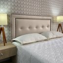 Ver imagem 1 de Cabeceira Cama King Botonê Berlim Diamond Corano Bege 120 Rbl