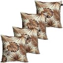 Ver imagem 1 de 4 Almofadas Cheias para Sofá Decorativas Impermeáveis Grande Floral Marrom
