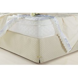Saia Box para Cama Casal Queen Veneza Bege - 1