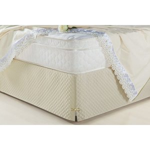 Saia Box para Cama Casal Queen Veneza Bege