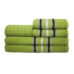 Jogo de Banho Stella 5 peças 100% Algodão Verde - 1