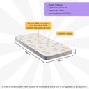 Ver imagem 2 de Colchão de Solteiro com Espuma D20 78x188cm Inducol Cr452a Branco/cinza