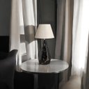 Ver imagem 6 de Abajur de Sala Grande Gauss Preto e Dourado com Cúpula