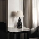 Ver imagem 5 de Abajur de Sala Grande Gauss Preto e Dourado com Cúpula