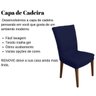 Jogo Capa de Cadeira ALICE 4 LUGARES Azul Marinho - 3