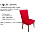 Ver imagem 3 de Jogo Capa de Cadeira Alice 6 Lugares Vermelha